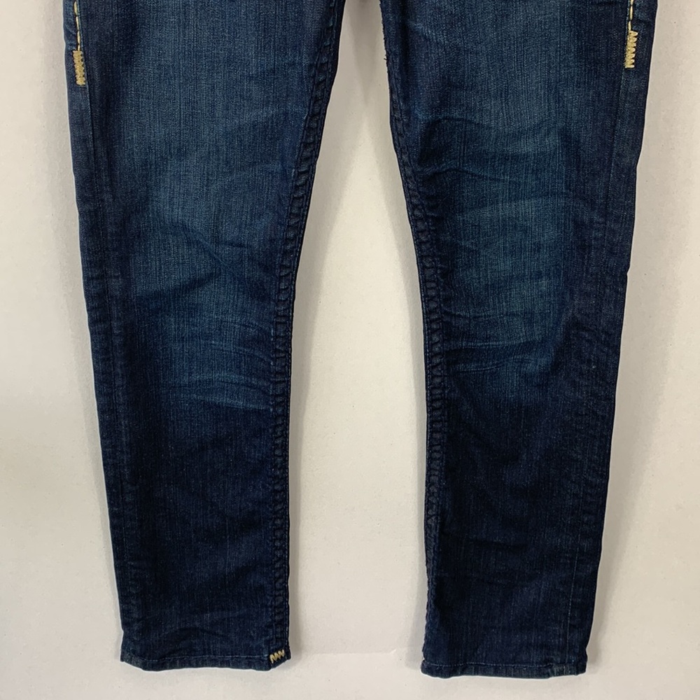 True Religion Ricky Relaxed Straight‎ Jeans Women’s Blue Dark Wash Denim Size 28 - Picture 3 of 16